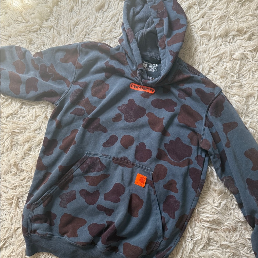 Carhartt Camo Hoodie in Blue and Brown